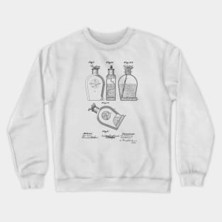 Measuring Bottle Flask Vintage Patent Hand Drawing Crewneck Sweatshirt